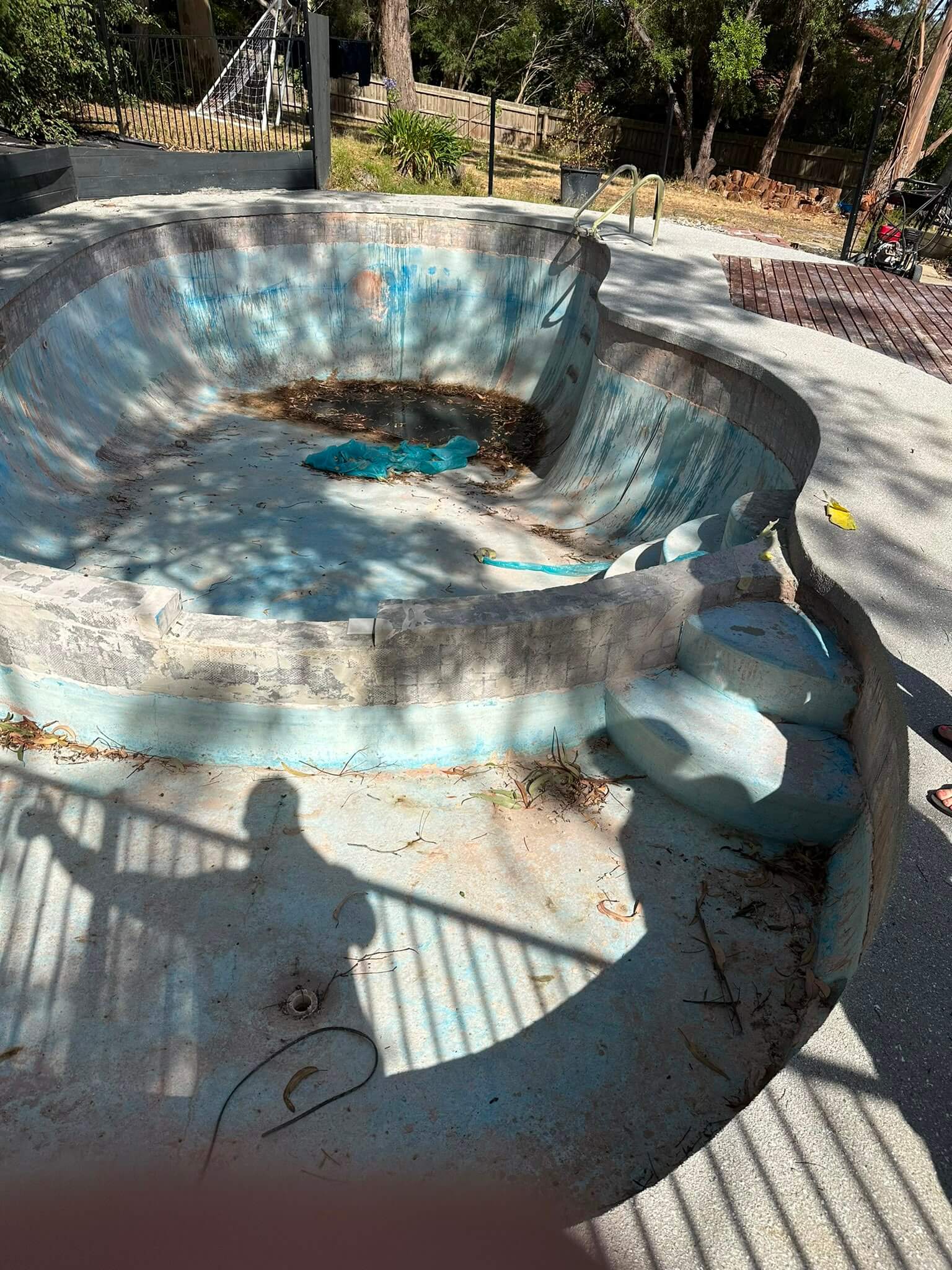 Swimming pool demolition